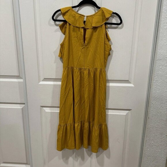 Women’s MO:VINT NY ruffled flounce dress Size Small S Summer Flare - Picture 8 of 9